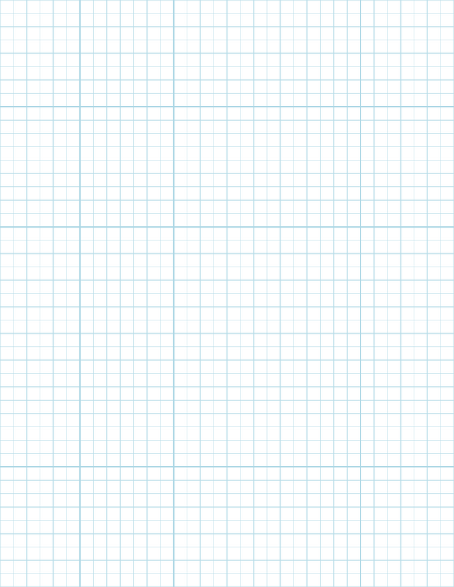 1/4-inch Grid Paper - Blue with 5x5 Grid