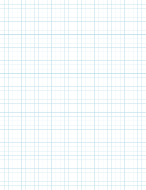 1/4-inch Grid Paper - Blue with 5x5 Grid