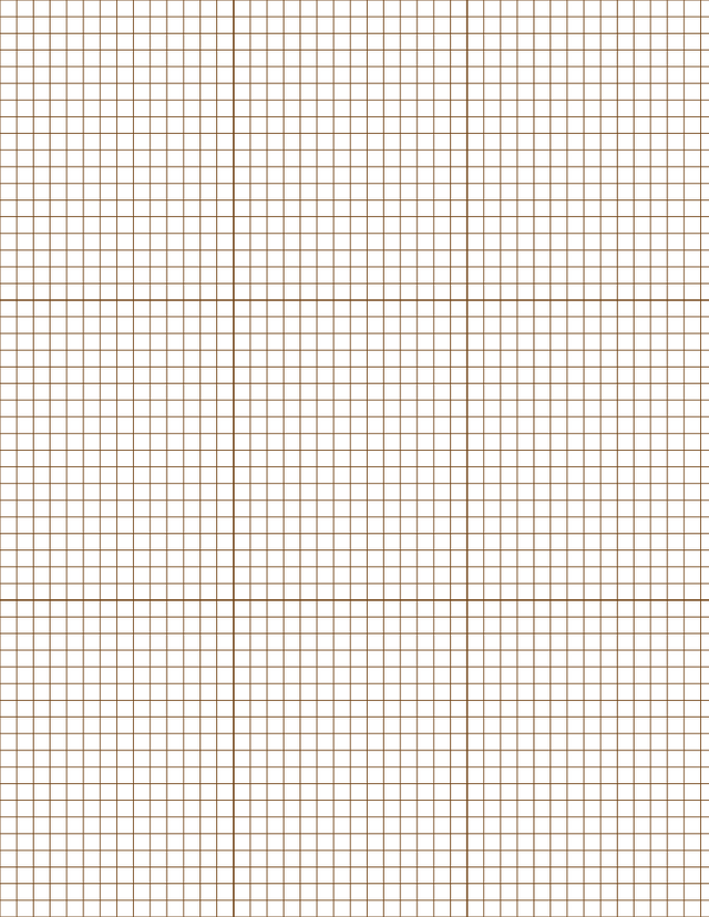 1/5-inch Grid Paper - Sepia with 3x3 Grid