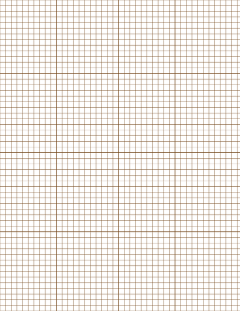 1/5-inch Grid Paper - Sepia with 4x4 Grid