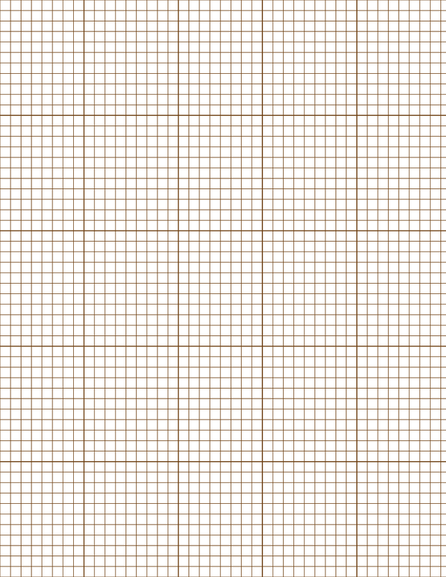 1/5-inch Grid Paper - Sepia with 5x5 Grid