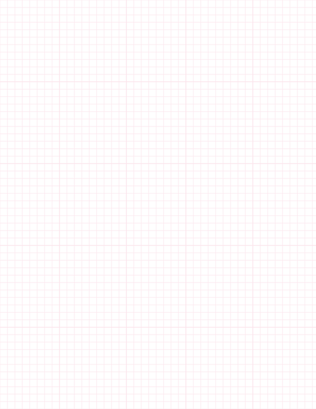 1/5-inch Grid Paper - Pink with 5x5 Grid