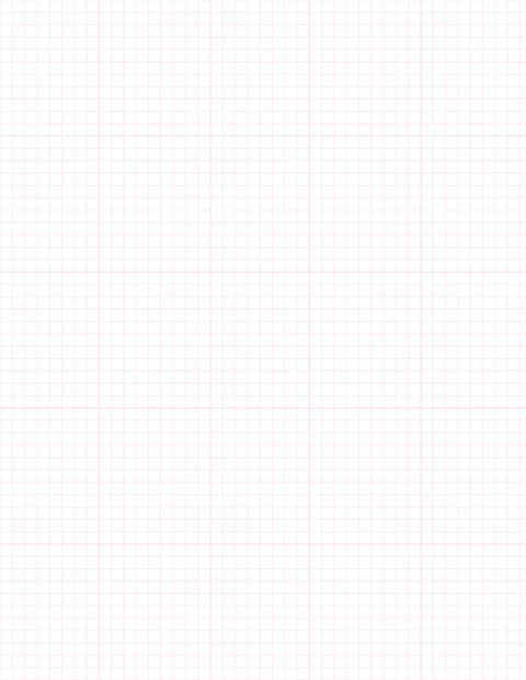 1/5-inch Grid Paper - Pink with 5x5 Grid