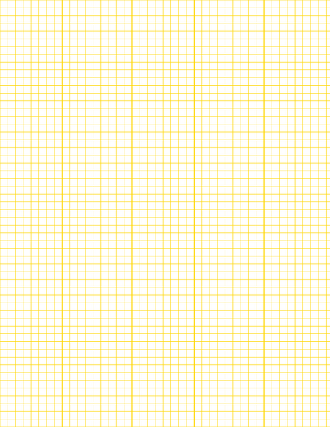 1/5-inch Grid Paper - Gold with 5x5 Grid