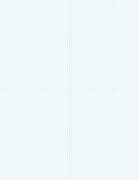 1/8-inch Grid Paper - Blue with 2x2 Quadrants