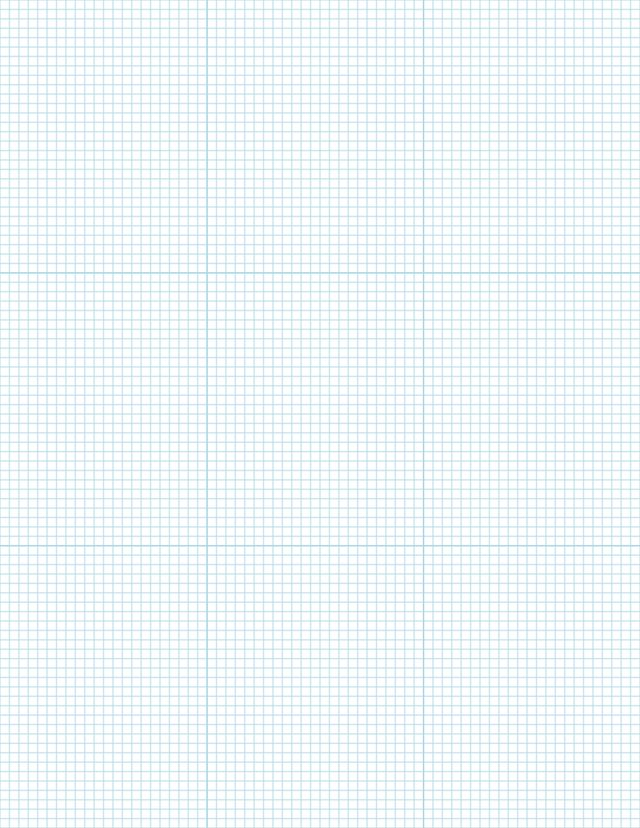 1/8-inch Grid Paper - Blue with 3x3 Grid