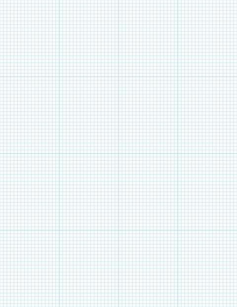 1/8-inch Grid Paper - Blue with 4x4 Grid