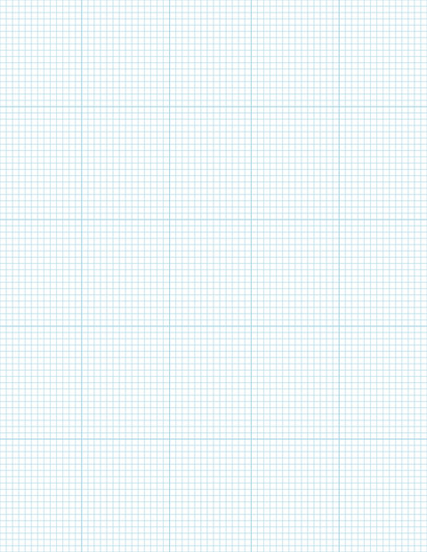 1/8-inch Grid Paper - Blue with 5x5 Grid