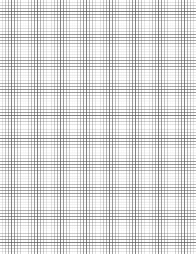1/8-inch Grid Paper - Black with 2x2 Quadrants