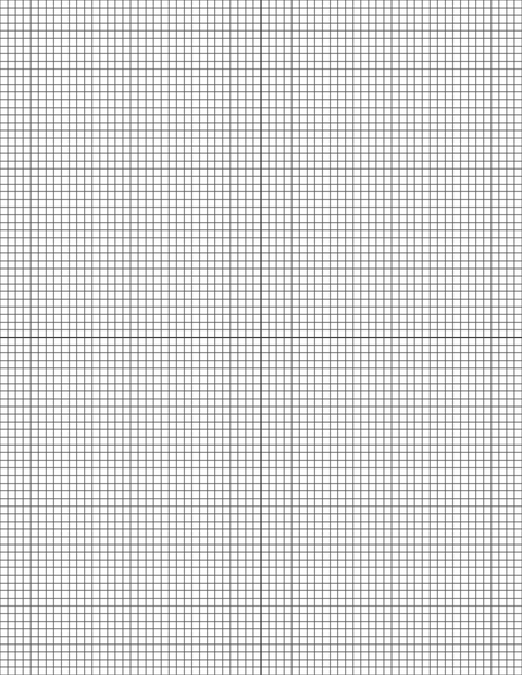 1/8-inch Grid Paper - Black with 2x2 Quadrants