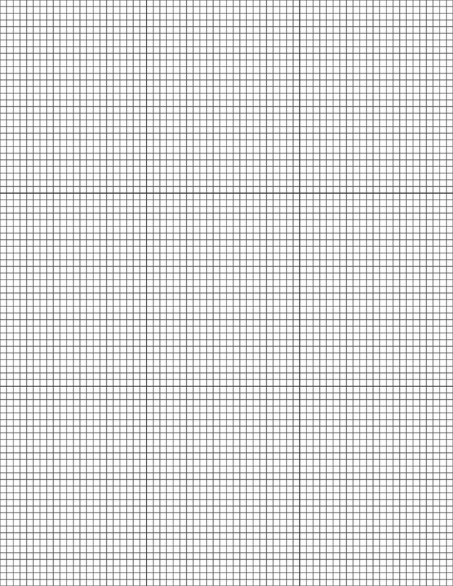 1/8-inch Grid Paper - Black with 3x3 Grid