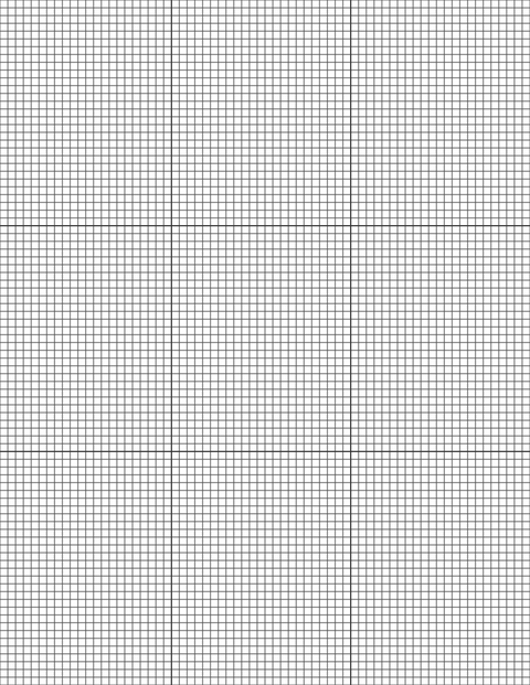 1/8-inch Grid Paper - Black with 3x3 Grid