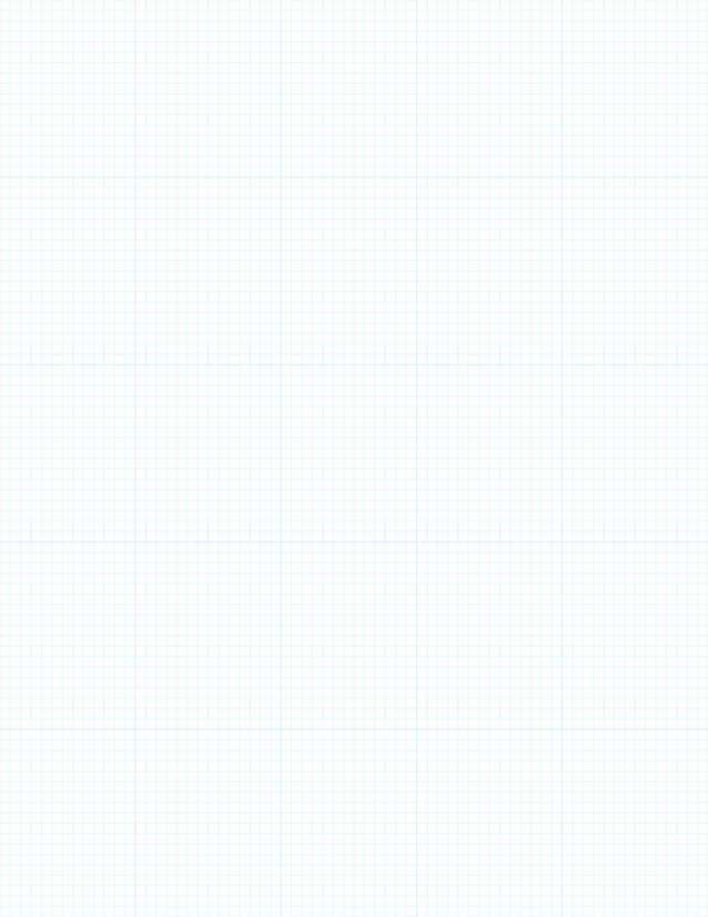 1/8-inch Grid Paper - Cyan with 5x5 Grid