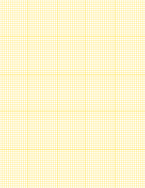 1/8-inch Grid Paper - Gold with 5x5 Grid