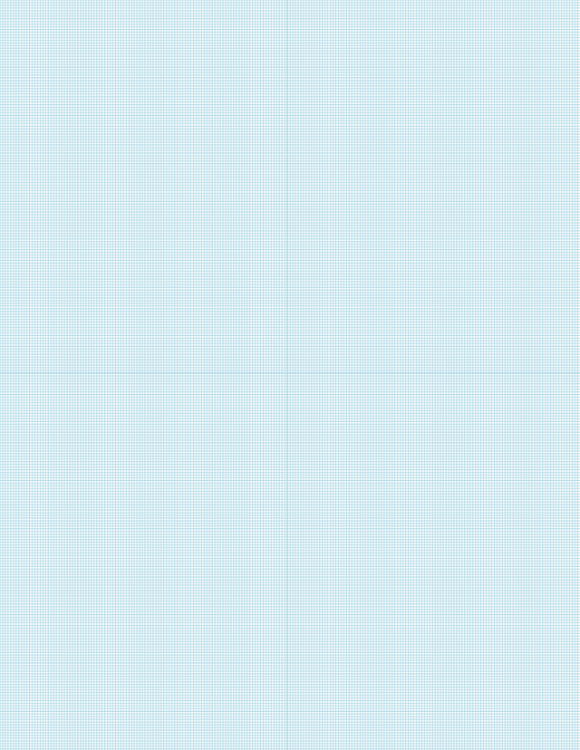 Metric Grid Paper (1mm) - Blue with 2x2 Quadrants