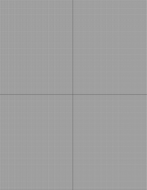 Metric Grid Paper (1mm) - Black with 2x2 Quadrants