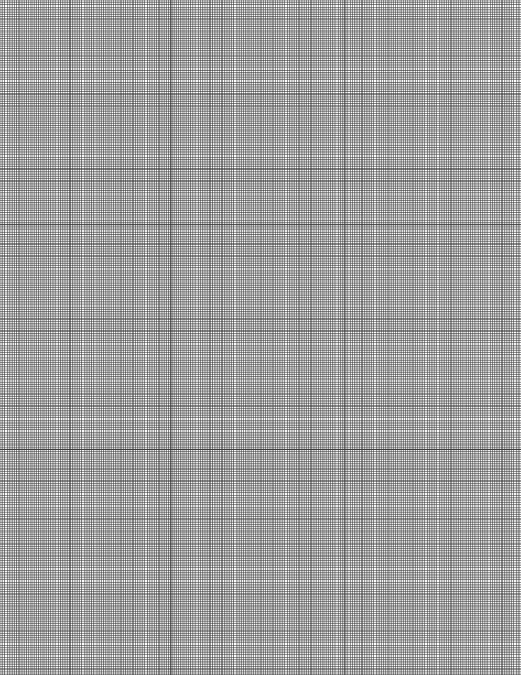 Metric Grid Paper (1mm) - Black with 3x3 Grid
