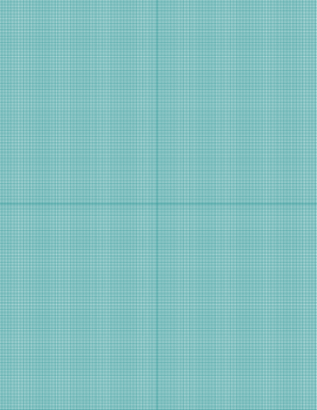 Metric Grid Paper (1mm) - Teal with 2x2 Quadrants