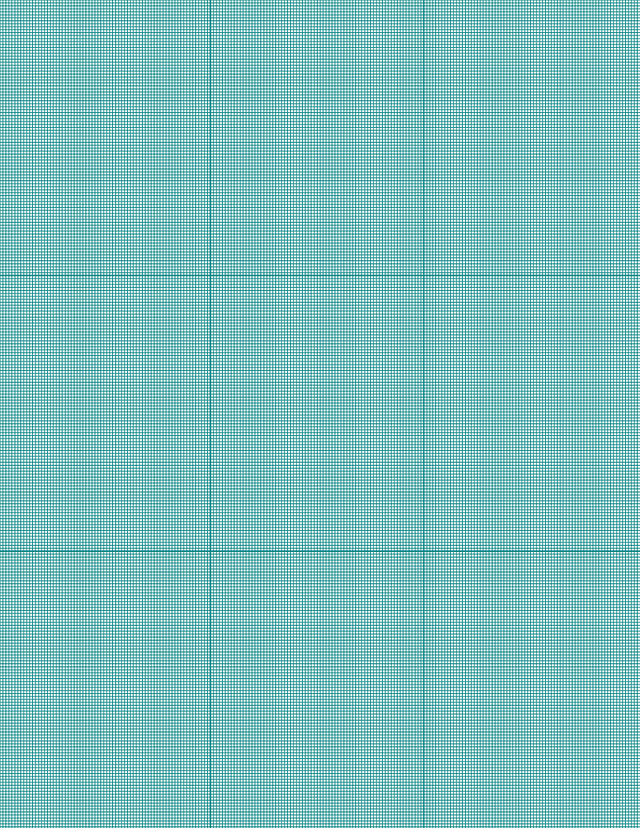 Metric Grid Paper (1mm) - Teal with 3x3 Grid