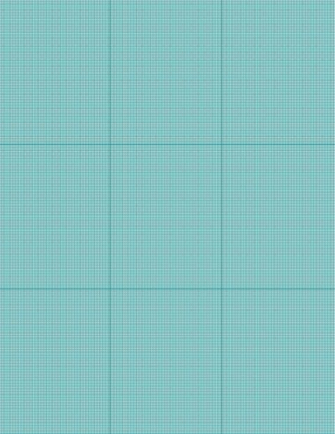 Metric Grid Paper (1mm) - Teal with 3x3 Grid