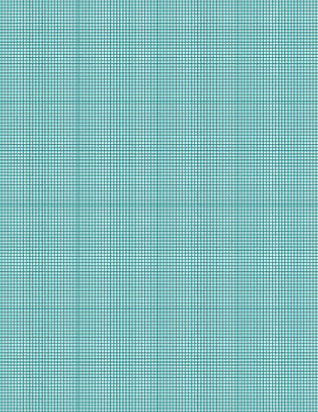 Metric Grid Paper (1mm) - Teal with 4x4 Grid