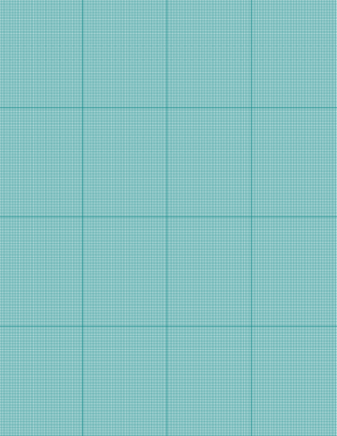 Metric Grid Paper (1mm) - Teal with 4x4 Grid