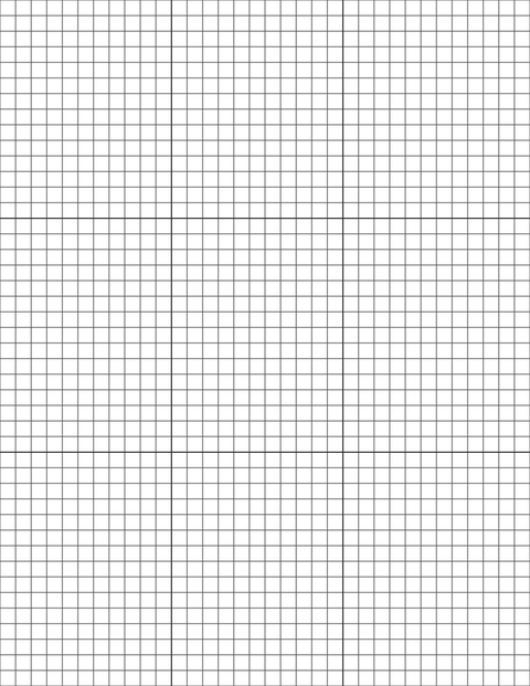 1/4-inch Grid Paper - Black with 3x3 Grid