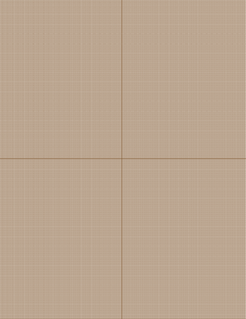 Metric Grid Paper (1mm) - Sepia with 2x2 Quadrants