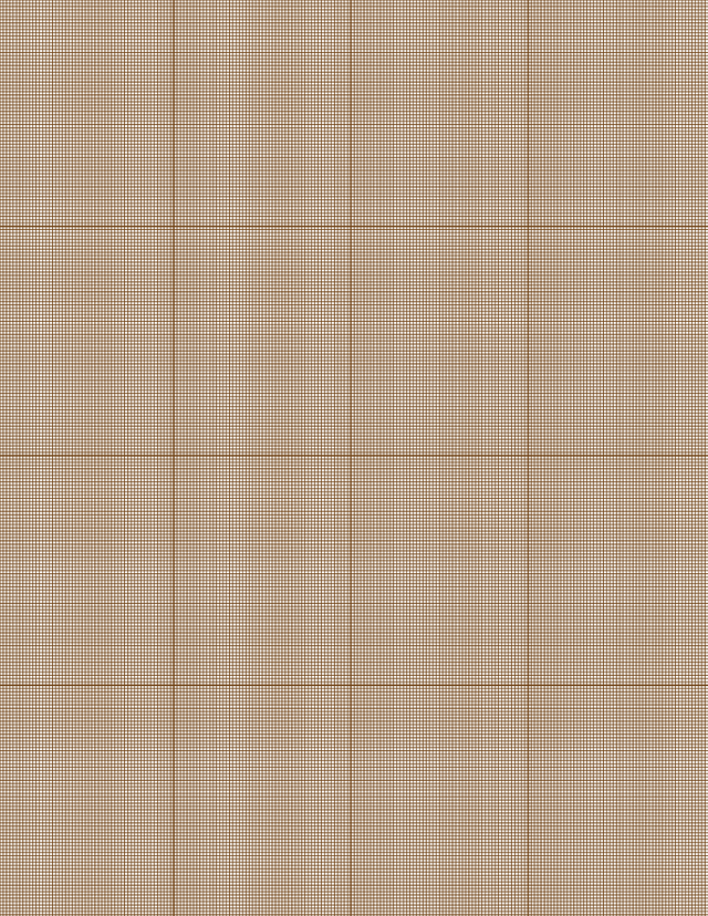 Metric Grid Paper (1mm) - Sepia with 4x4 Grid