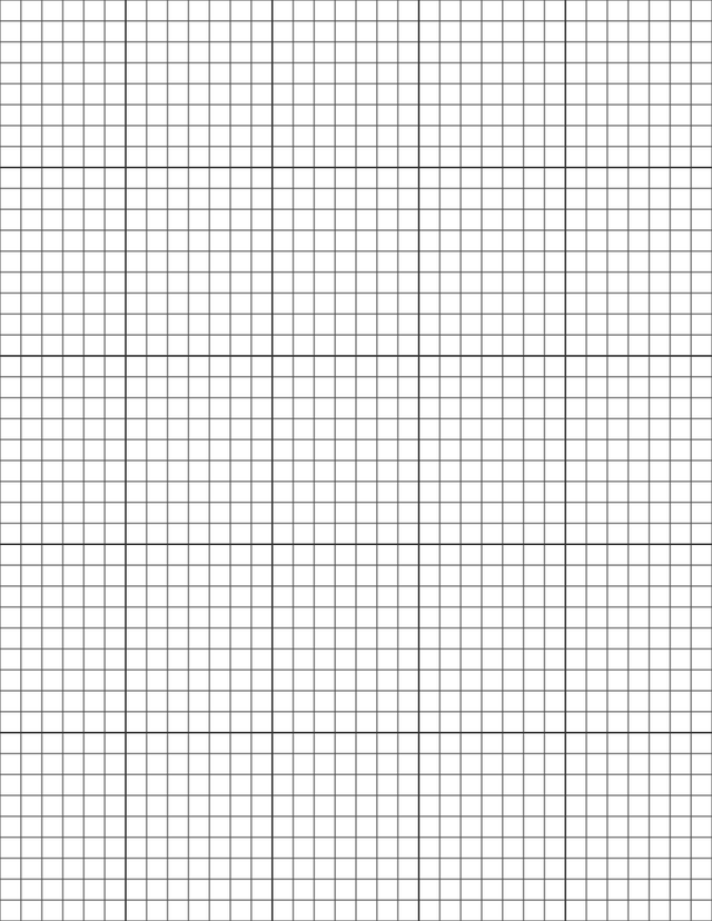 1/4-inch Grid Paper - Black with 5x5 Grid