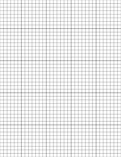 1/4-inch Grid Paper - Black with 5x5 Grid