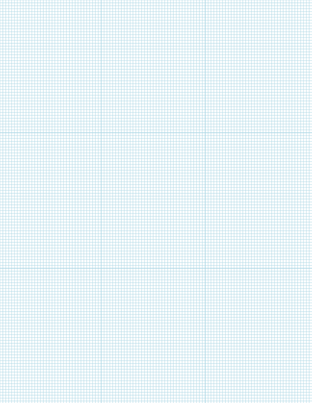 Metric Grid Paper (2mm) - Blue with 3x3 Grid