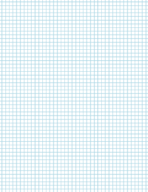 Metric Grid Paper (2mm) - Blue with 3x3 Grid