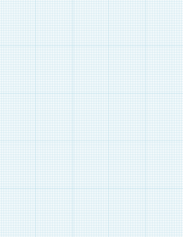 Metric Grid Paper (2mm) - Blue with 5x5 Grid