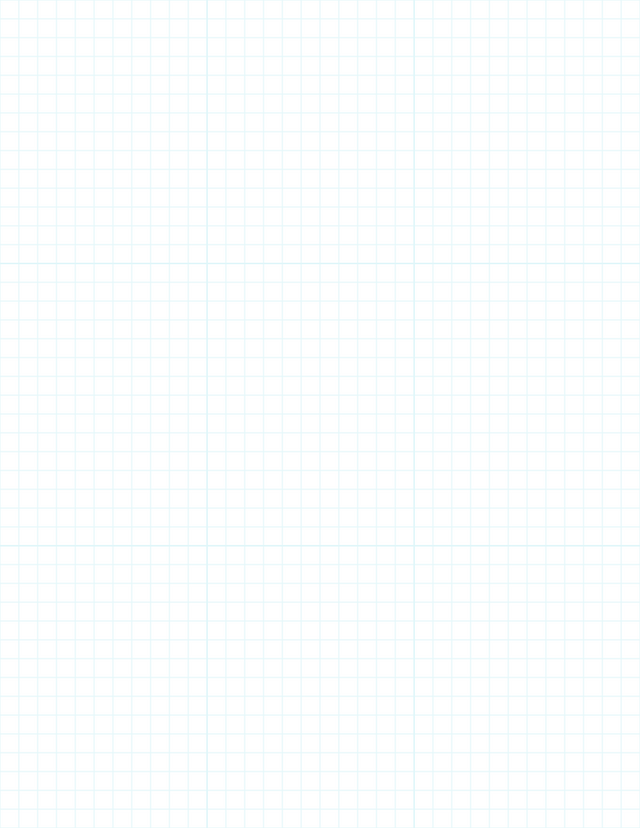 1/4-inch Grid Paper - Cyan with 3x3 Grid