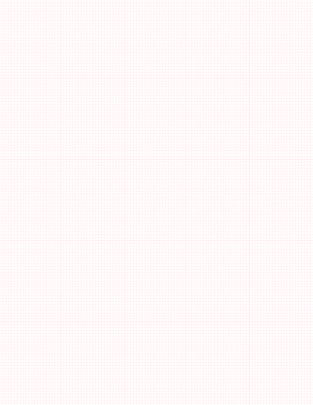 Metric Grid Paper (2mm) - Red with 5x5 Grid