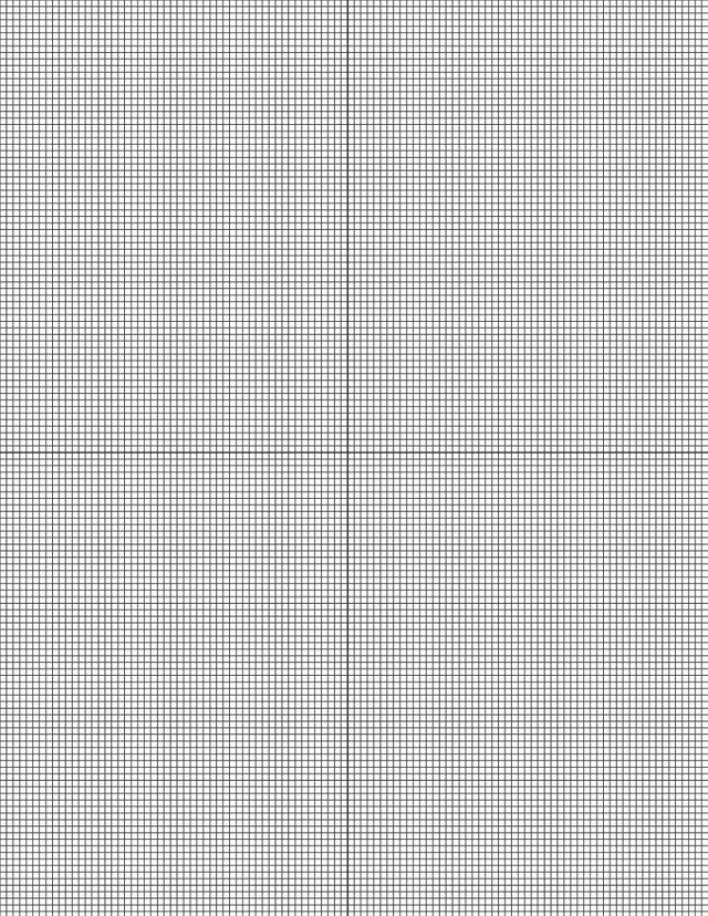 Metric Grid Paper (2mm) - Black with 2x2 Quadrants