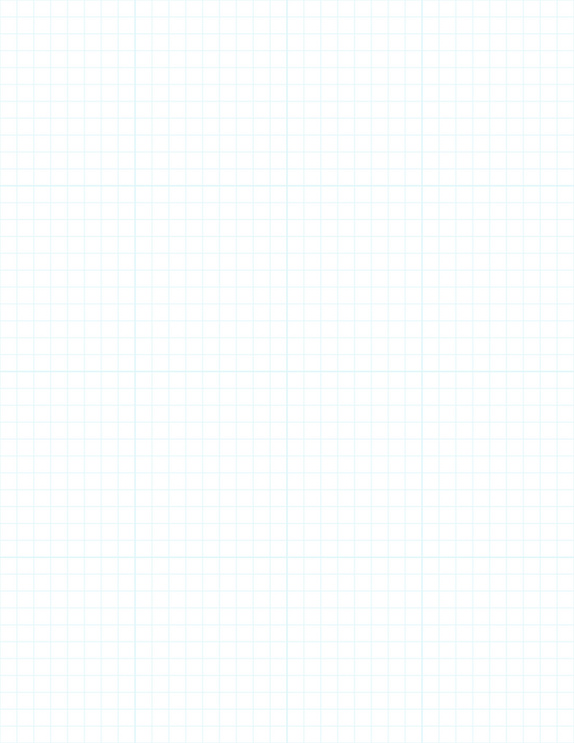 1/4-inch Grid Paper - Cyan with 4x4 Grid