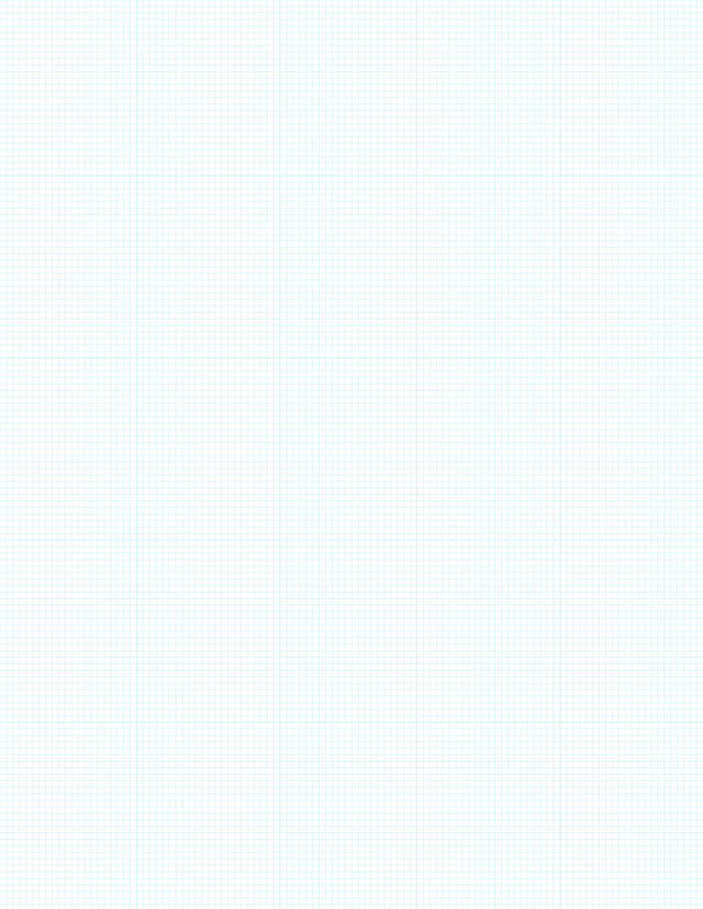 Metric Grid Paper (2mm) - Cyan with 5x5 Grid