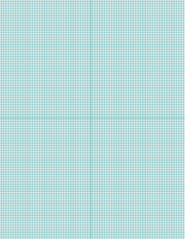 Metric Grid Paper (2mm) - Teal with 2x2 Quadrants
