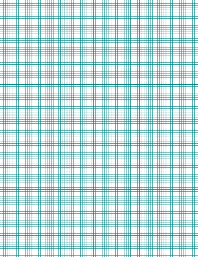 Metric Grid Paper (2mm) - Teal with 3x3 Grid