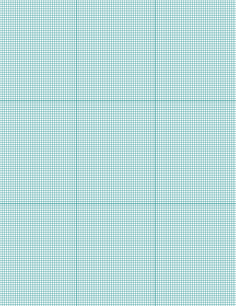 Metric Grid Paper (2mm) - Teal with 3x3 Grid