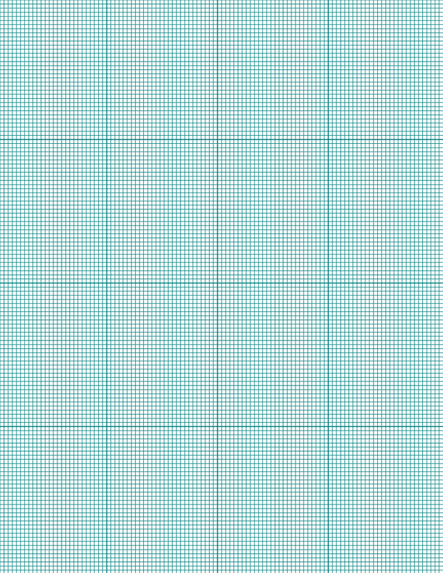 Metric Grid Paper (2mm) - Teal with 4x4 Grid