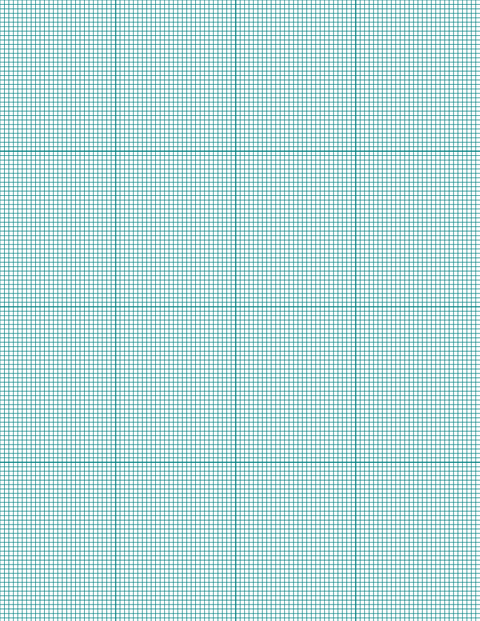Metric Grid Paper (2mm) - Teal with 4x4 Grid