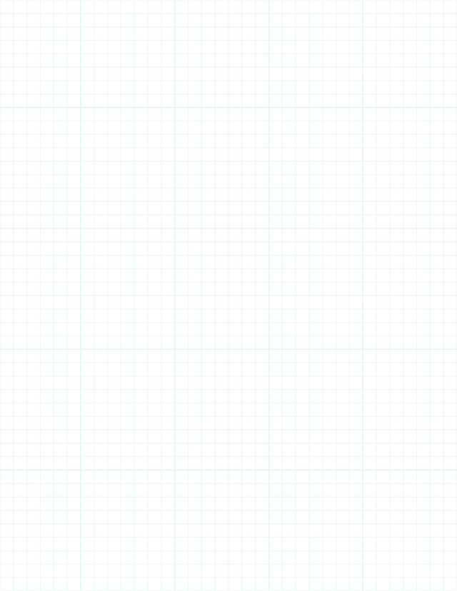 1/4-inch Grid Paper - Cyan with 5x5 Grid