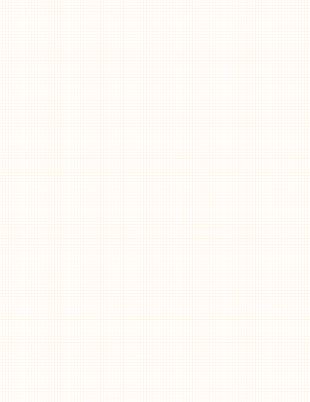 Metric Grid Paper (2mm) - Orange with 5x5 Grid