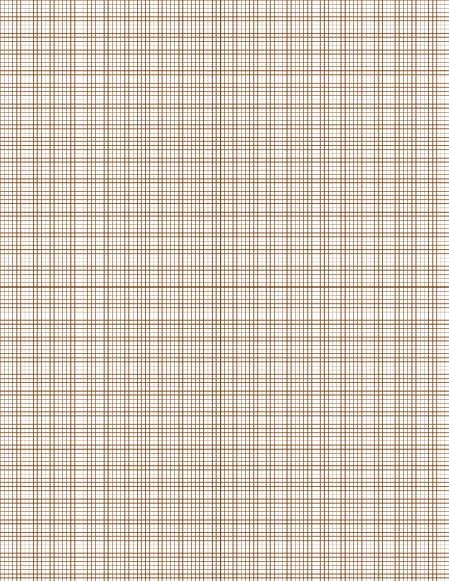 Metric Grid Paper (2mm) - Sepia with 2x2 Quadrants