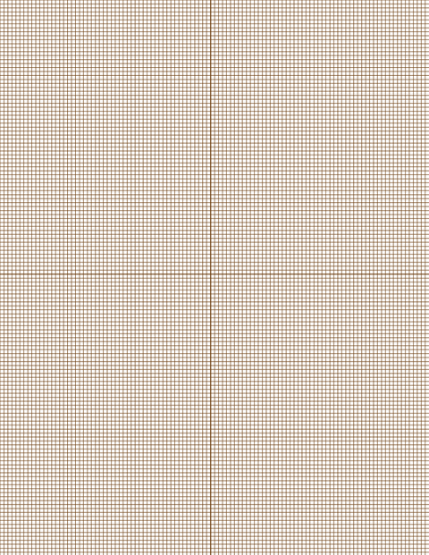 Metric Grid Paper (2mm) - Sepia with 2x2 Quadrants