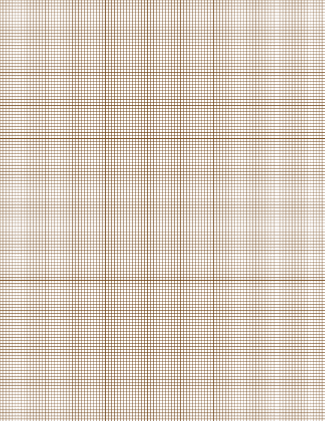 Metric Grid Paper (2mm) - Sepia with 3x3 Grid