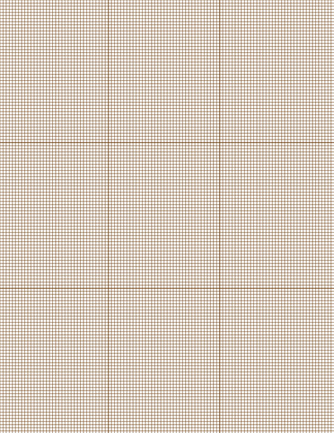 Metric Grid Paper (2mm) - Sepia with 3x3 Grid
